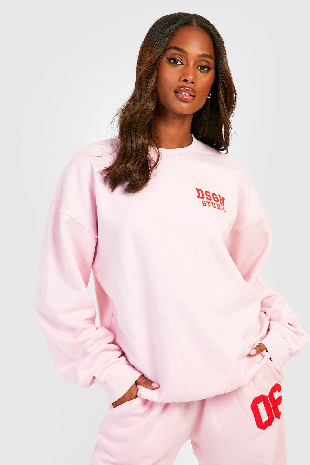 Pink varsity outlet sweater